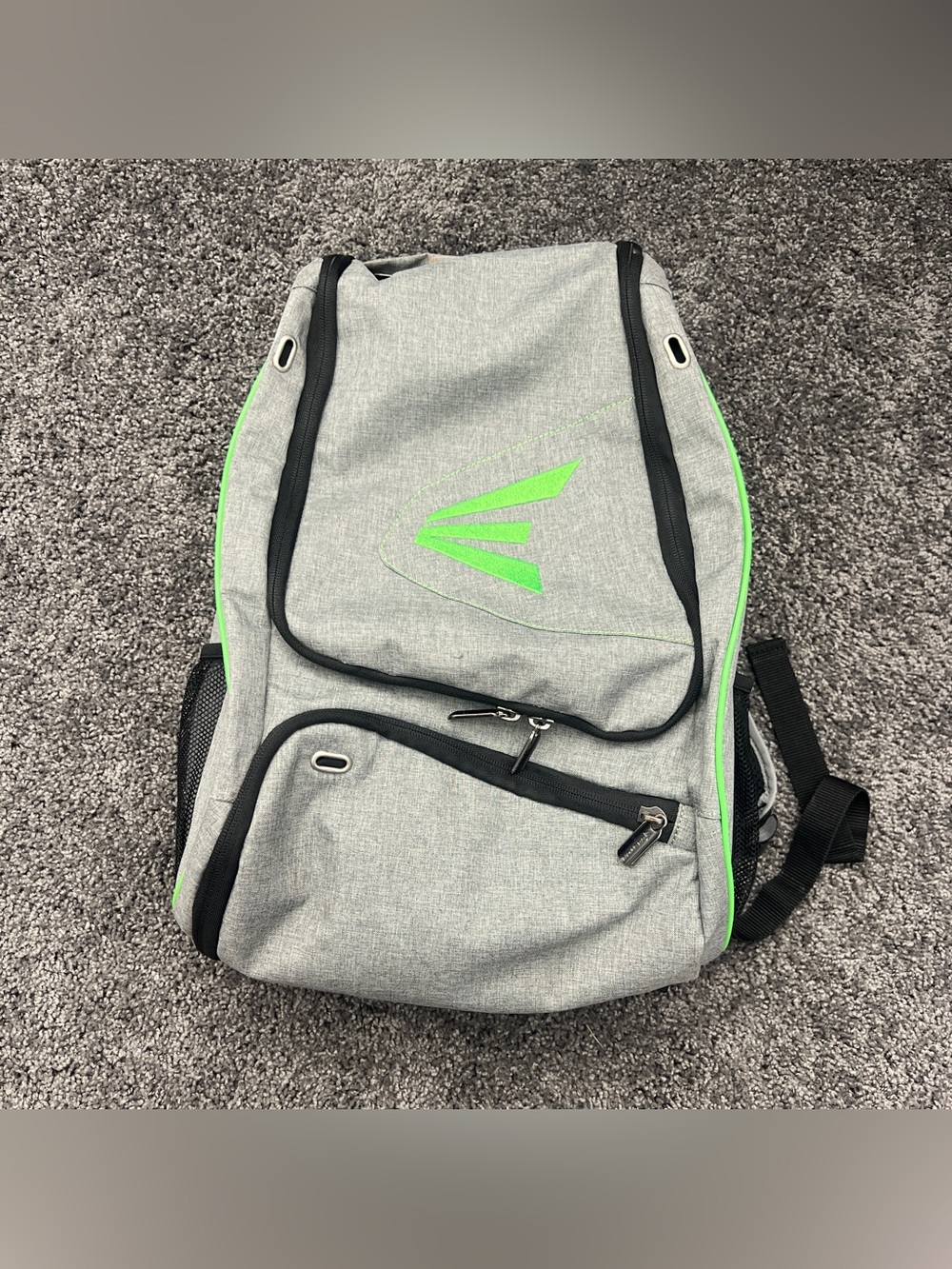 Easton Backpack Bat Compartment Baseball Softball Equipment Bag Green Gray Black